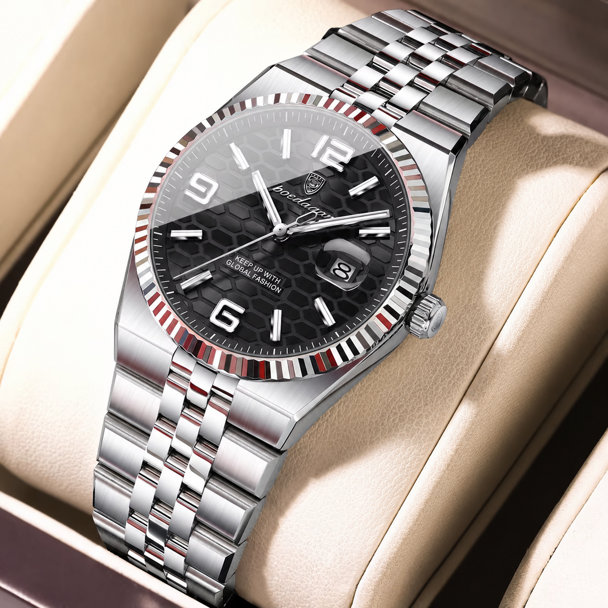 Poedagar High Quality Stainless Steel Women Watch Waterproof Luminous