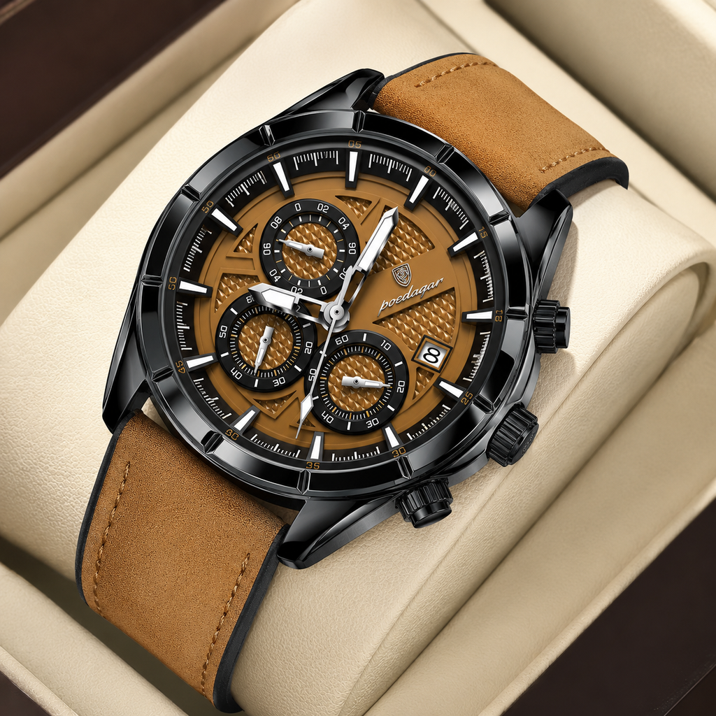 Poedagar Men's Signature Chronograph Sport Watch