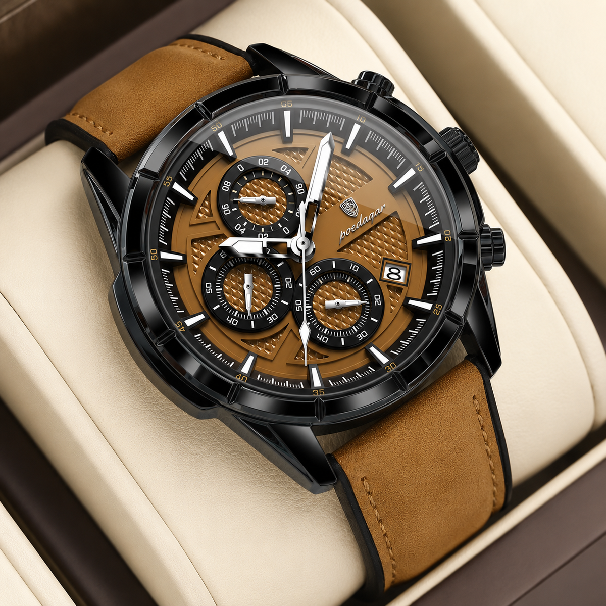 Poedagar Men's Signature Chronograph Sport Watch