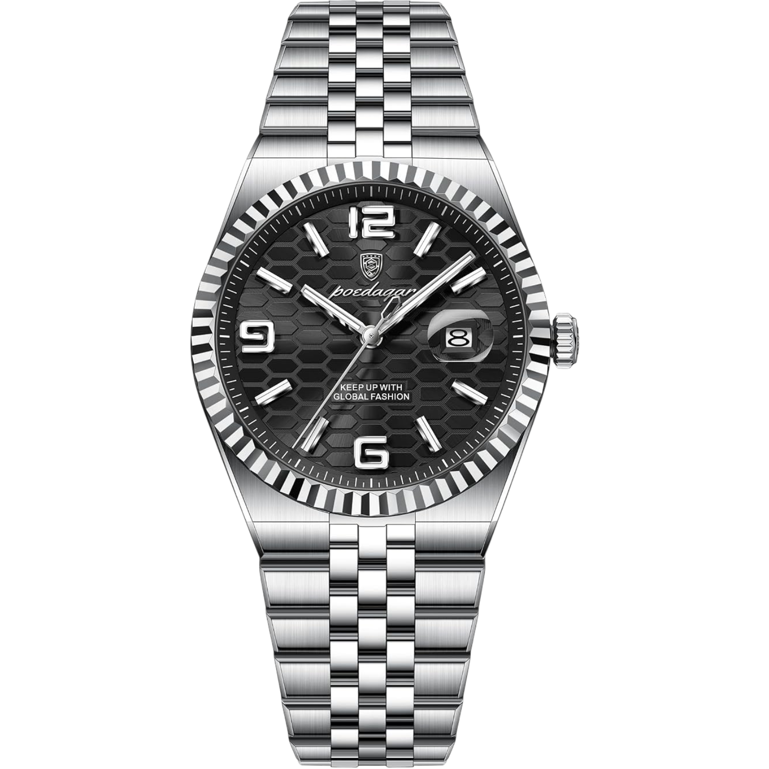 Poedagar High Quality Stainless Steel Women Watch Waterproof Luminous