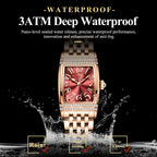 Poedagar Women Watch Rose Gold Stainless Steel Waterproof