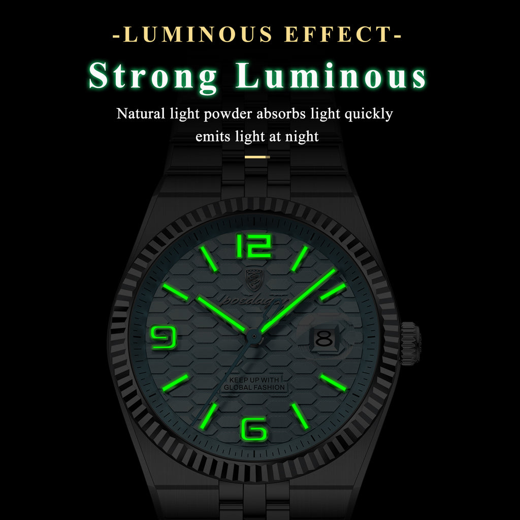 Poedagar High Quality Stainless Steel Women Watch Waterproof Luminous