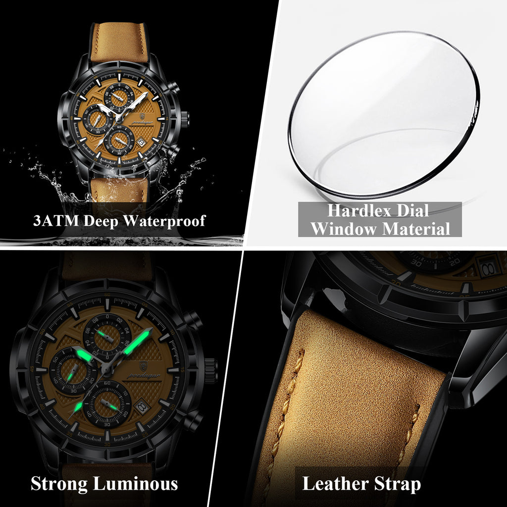 Poedagar Men's Signature Chronograph Sport Watch