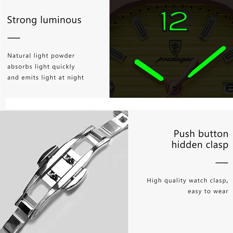 Poedagar Square Classic Women Watch