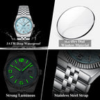 Poedagar High Quality Stainless Steel Women Watch Waterproof Luminous