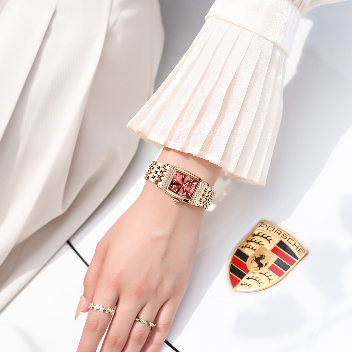 Poedagar Women Watch Rose Gold Stainless Steel Waterproof
