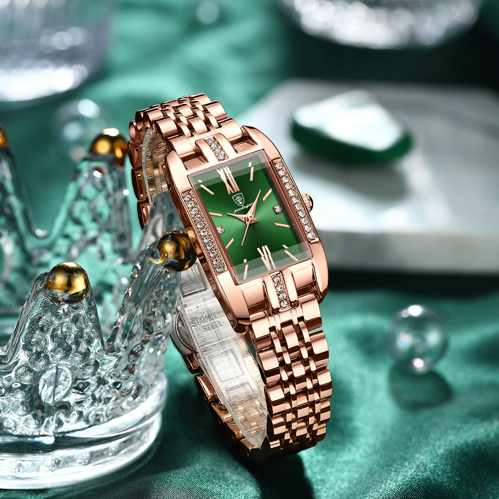 Poedagar Green Rectangular Watch