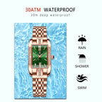 Poedagar Green Rectangular Watch