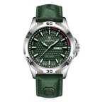 Poedagar Men's Bold Leather Sports Watch