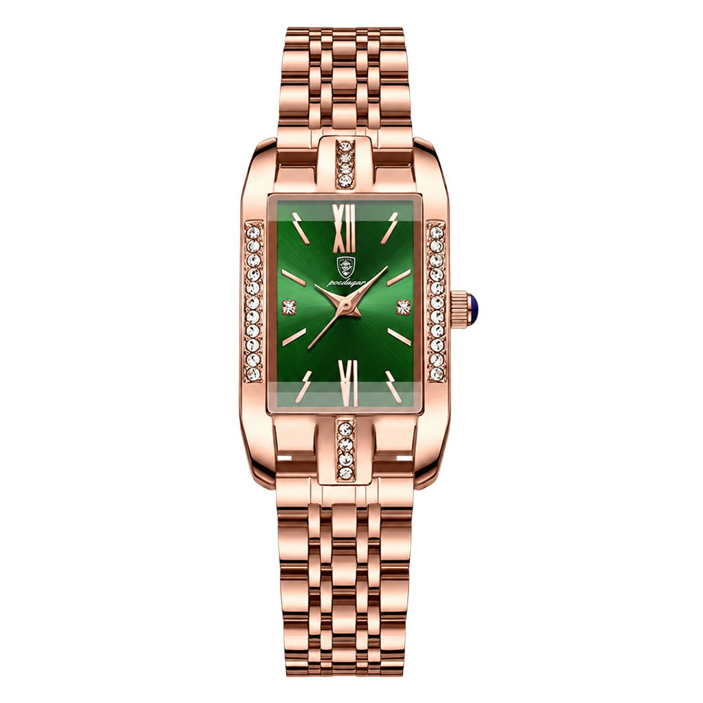 Poedagar Green Rectangular Watch