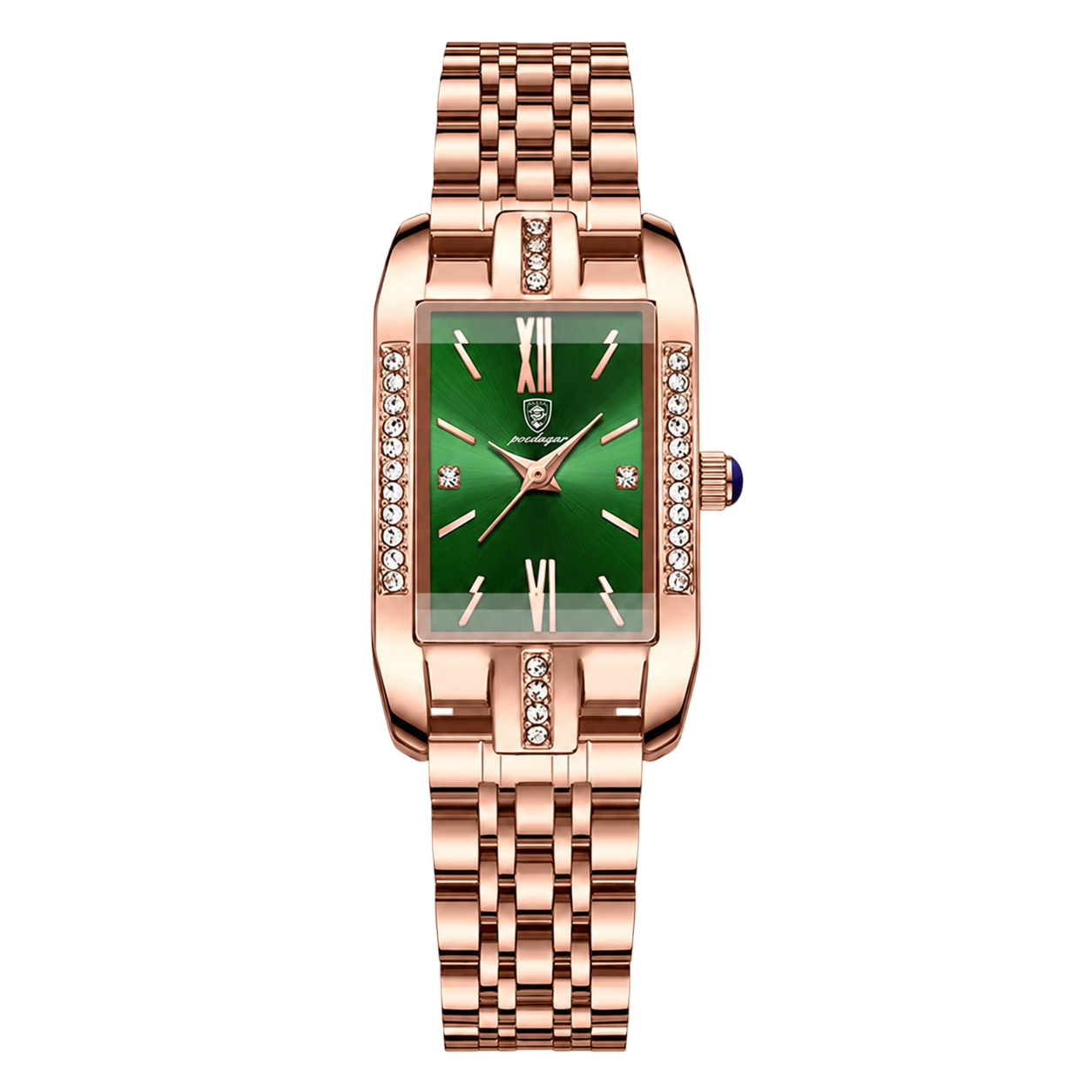 Poedagar Green Rectangular Watch