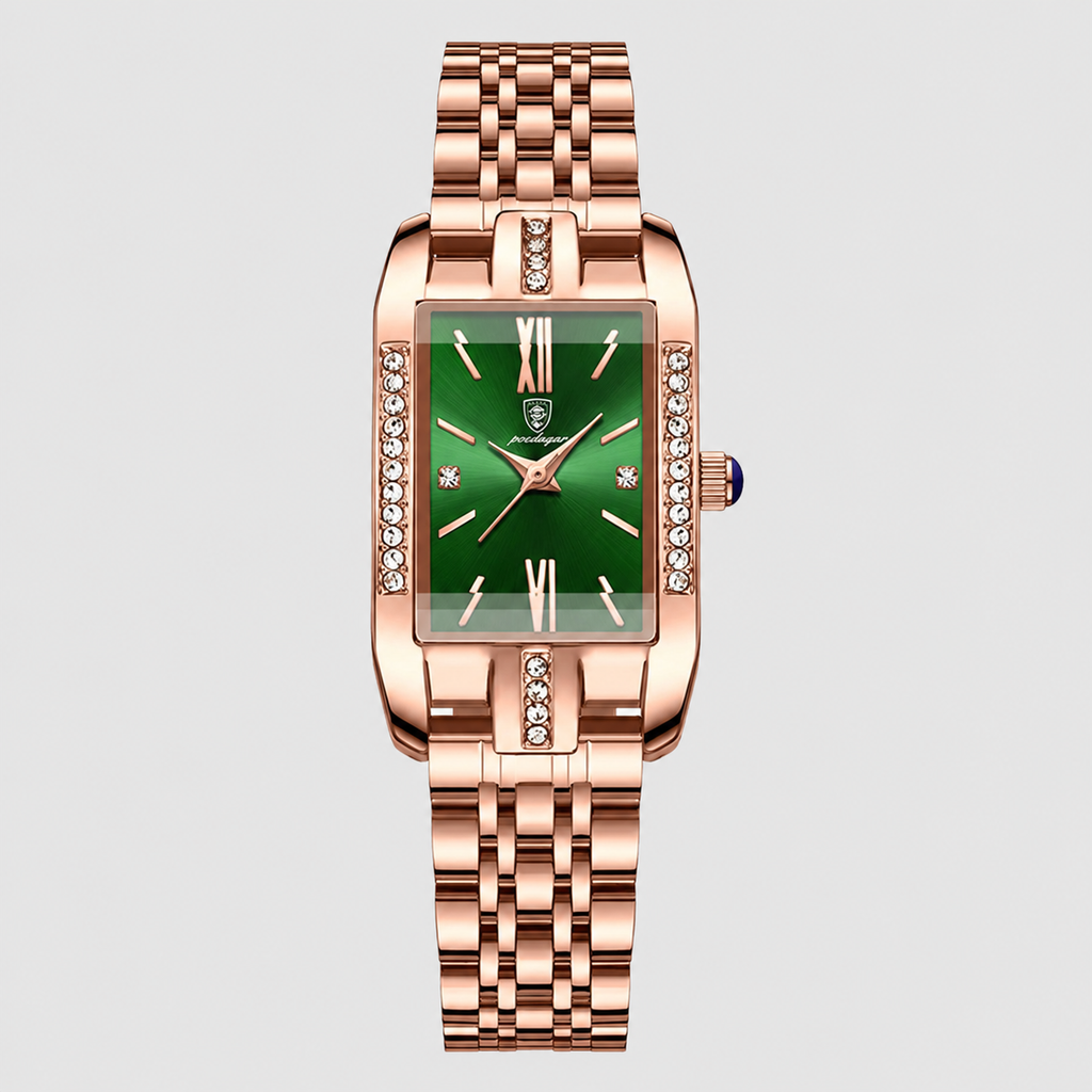 Poedagar Green Rectangular Watch