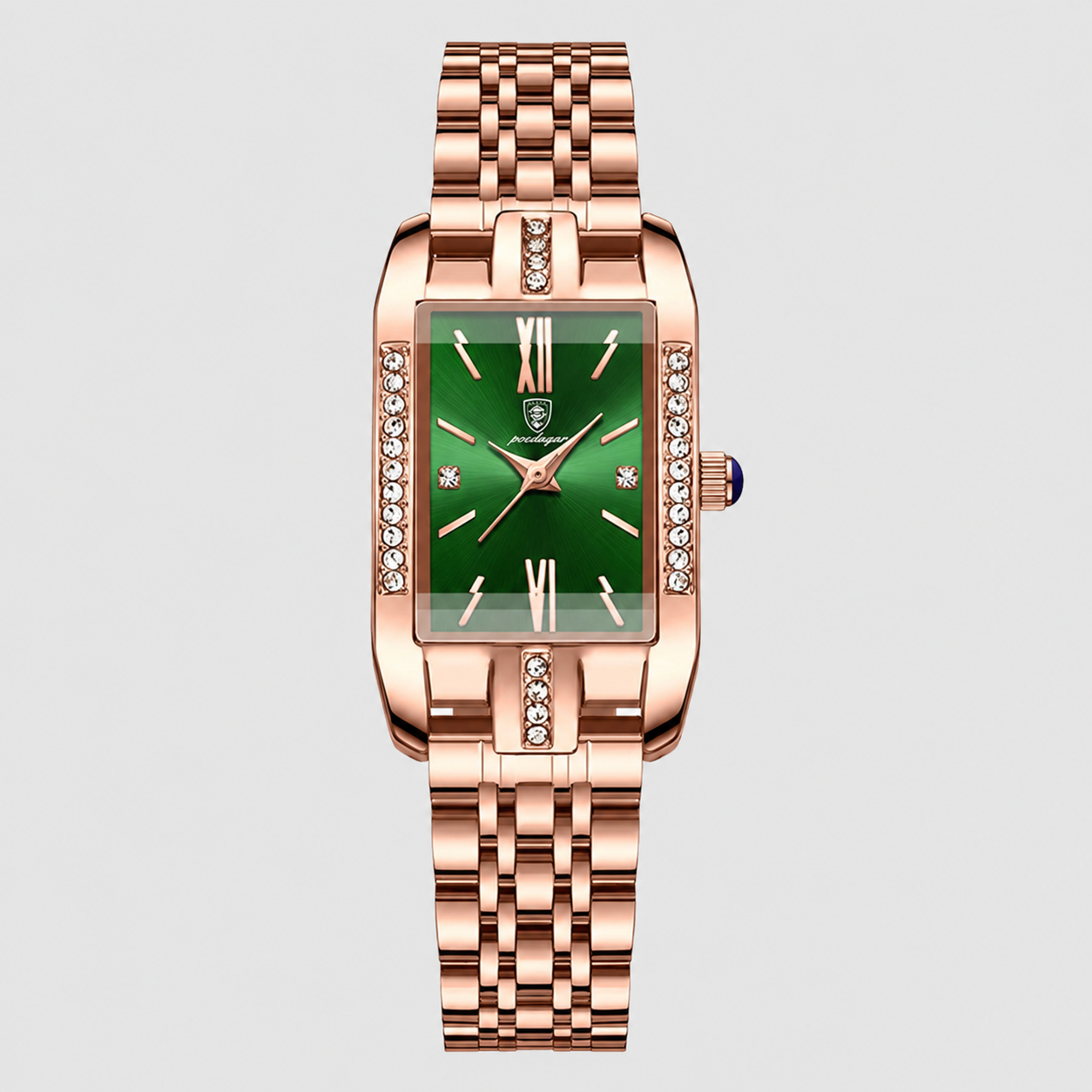 Poedagar Green Rectangular Watch